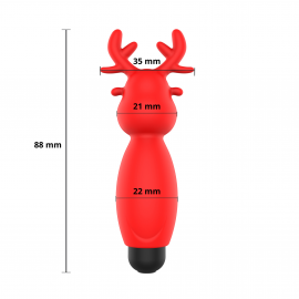 Міні-вібратор - Erospace Sweet Play Mini Reindeer Vibrator A10 - 5