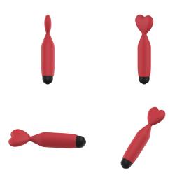 Міні-вібратор - Erospace Sweet Play Mini Heart Vibrator A14 - 8