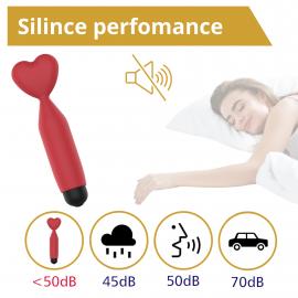 Міні-вібратор - Erospace Sweet Play Mini Heart Vibrator A14 - 5