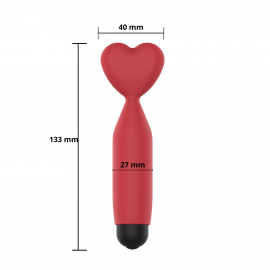 Міні-вібратор - Erospace Sweet Play Mini Heart Vibrator A14 - 7