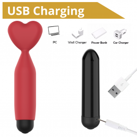 Міні-вібратор - Erospace Sweet Play Mini Heart Vibrator A14 - 6