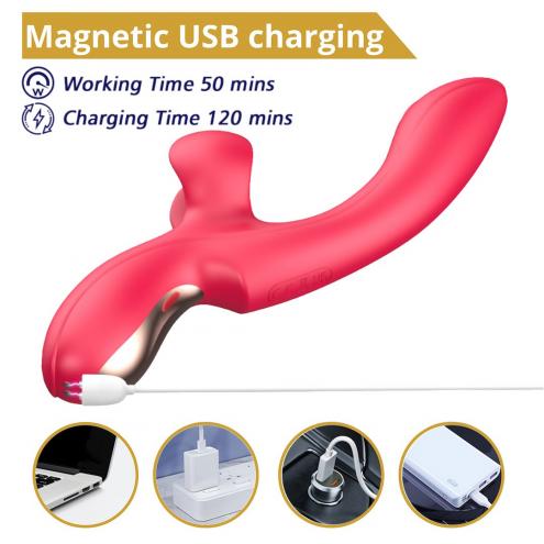 Вибратор - Erospace Sweet Play G-Spot Critoral Flappinng Vibrator A16