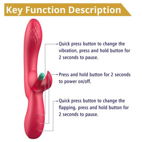 Вибратор - Erospace Sweet Play G-Spot Critoral Flappinng Vibrator A16