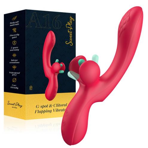 Вибратор - Erospace Sweet Play G-Spot Critoral Flappinng Vibrator A16