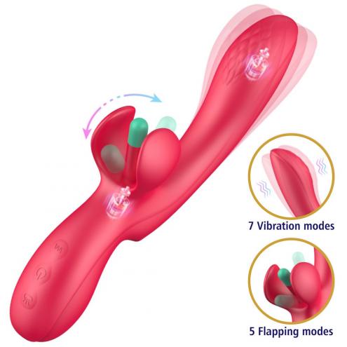 Вибратор - Erospace Sweet Play G-Spot Critoral Flappinng Vibrator A16