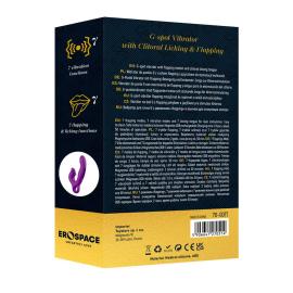 Вібратор - Erospace Sweet Play G-Spot Vibrator With Clitoral Licking Flapping A17 - 10