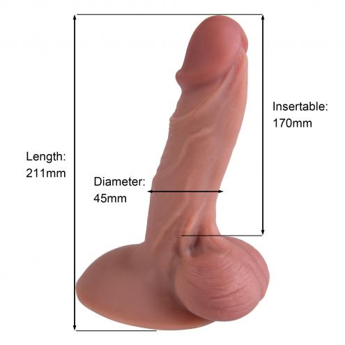 Фалоімітатор - Erospace Natural Play Silicone Dildo D4, 21 см
