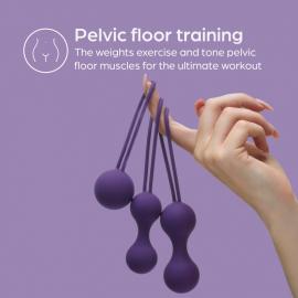 Набор вагинальных шаров Кегеля Sensual Kegel Balls Вес: 36, 62, 96 г. So Divine (Великобритания) - 3