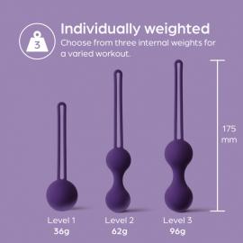 Набор вагинальных шаров Кегеля Sensual Kegel Balls Вес: 36, 62, 96 г. So Divine (Великобритания) - 2