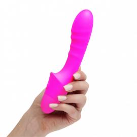 Ребристый вибратор для зоны G Pash Ribbed G-spot Vibrator цвет: розовый So Divine (Великобритания) - 2