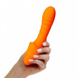 Ребристый вибратор для зоны G Pash Ribbed G-spot Vibrator цвет: оранжевый So Divine (Великобритания) - 2