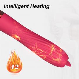 Вібромасажер з функцією підігріву Boss Series Fox, МАЛИНОВИЙ - 3