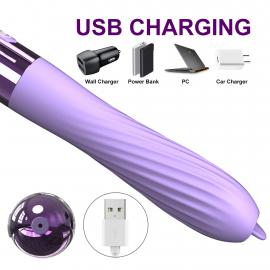 Вибромассажер с функцией подогрева Boss Series Fox фиолетовый - 5