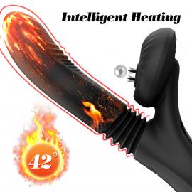 Вібратор для подвійної стимуляції Silicone Vibrator 7 Powerful Modes - Licking,Thrusting and Heatin - 8