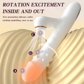 Вібратор для подвійної стимуляції Silicone Vibrator 3 rotating functions and 7 licking functions - 6