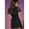 Комплект Obsessive Miamor robe (Чорний, L/XL)