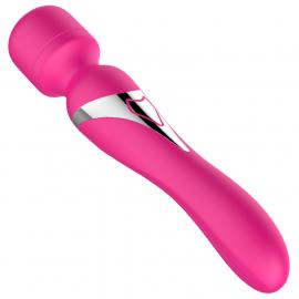 Вібромасажер Silicone Dual Massager Pulsator USB 7+7 Function Red