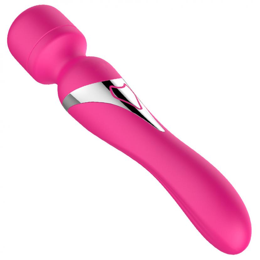 Вибромассажер Silicone Dual Massager Pulsator USB 7+7 Function Red