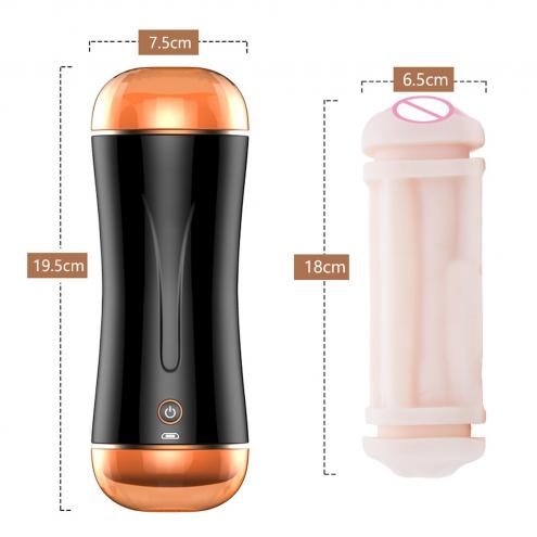Мастурбатор з вібрацією Cup USB 10 function + Interactive Function / Double Ends