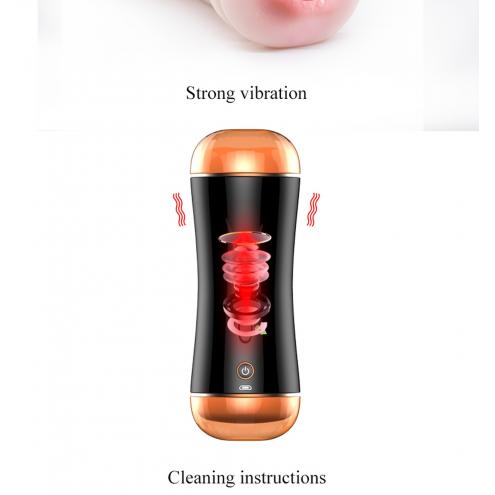 Мастурбатор з вібрацією Cup USB 10 function + Interactive Function / Double Ends