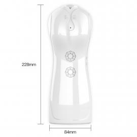 Мастурбатор Vibrating and Flashing Masturbation Cup USB 7+7 Function / Talk Mode (White) - 8