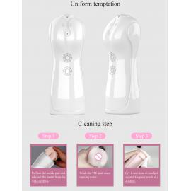 Мастурбатор Vibrating and Flashing Masturbation Cup USB 7+7 Function / Talk Mode (White) - 7