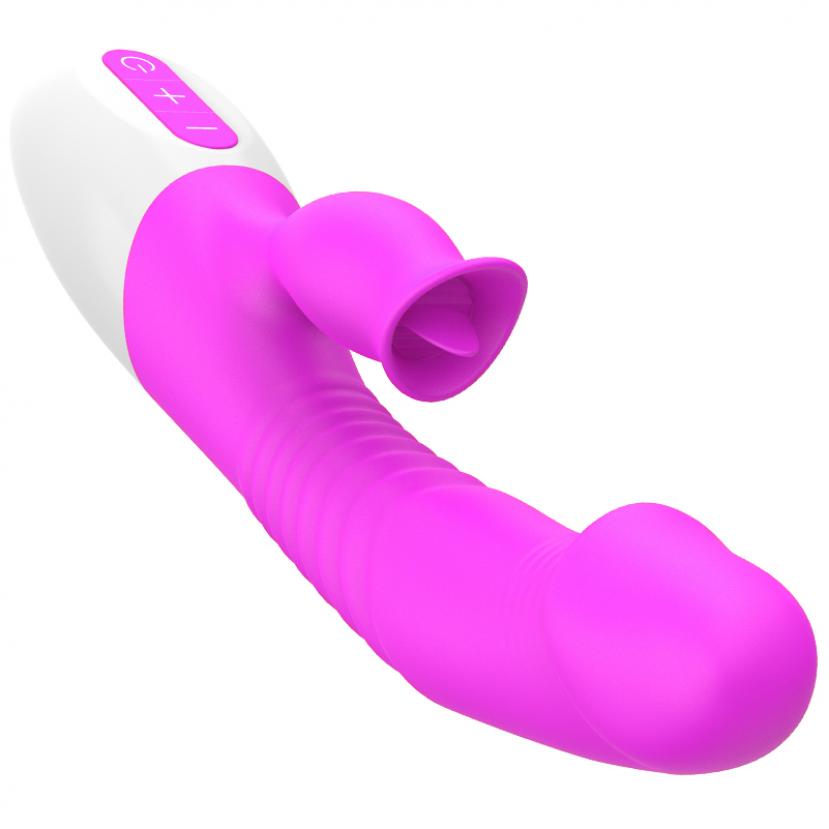 Hi-tech вибратор Silicon,7 Function and Heating Mode, Purple