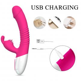 Hi-tech вибратор Silicone Vibrator USB 7 Powerful Licking - 5