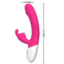 Hi-tech вибратор Silicone Vibrator USB 7 Powerful Licking - 4