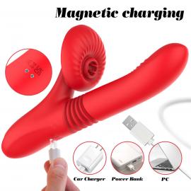 Вібратор для подвійної стимуляції Silicone Vibrator 7 Powerful Modes - 9