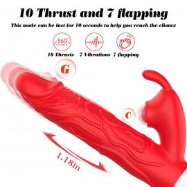 Вібратор B-Series Silicone Vibrator, силіконовий, 10 thrusting and7 Flapping - 8