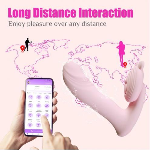 Вибромассажер Silicone Vibrator 3 Speeds, 6 Frequencies, Finger Function, Heating + APP Control