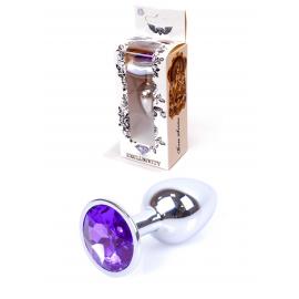 Анальна пробка Jewellery Silver PLUG Purple