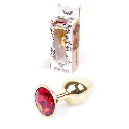 Анальна пробка Jawellery Gold PLUG Red