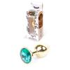 Анальная пробка Jewellery Gold PLUG Green