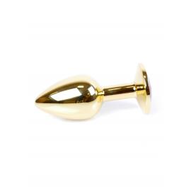 Анальна пробка Jewellery Gold PLUG Green - 3