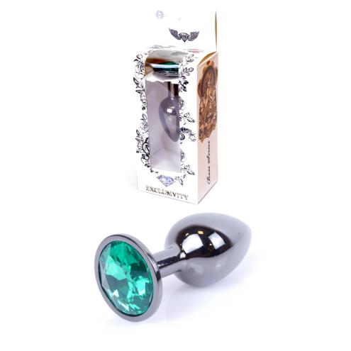 Анальная пробка Jawellery Dark Silver PLUG Green