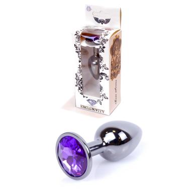 Анальна пробка Jawellery Dark Silver PLUG Purple