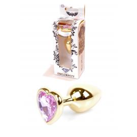 Анальна пробка Jewellery Gold Heart PLUG Rose
