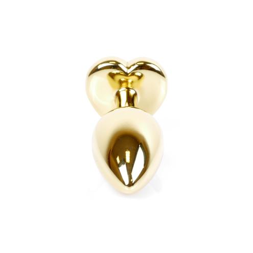 Анальная пробка Jawellery Gold Heart PLUG Black