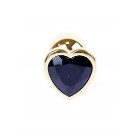 Анальна пробка Jawellery Gold Heart PLUG Black - 4