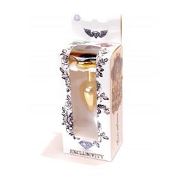 Анальна пробка Jawellery Gold Heart PLUG Black - 7