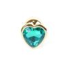 Анальная пробка Jawellery Gold Heart PLUG Green