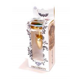 Анальна пробка Jawellery Gold Heart PLUG Green - 6