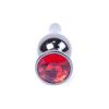 Анальная пробка Jewellery Dark Silver BUTT PLUG Red