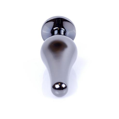 Анальная пробка Jewellery Dark Silver BUTT PLUG Red