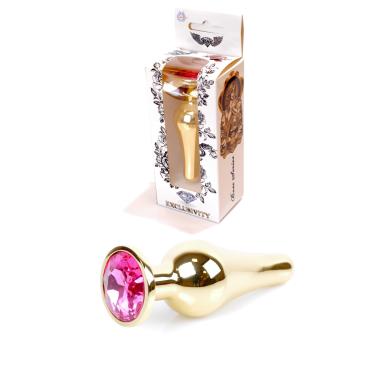 Анальная пробка Jawellery Gold BUTT PLUG Pink