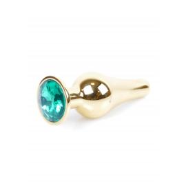 Анальна пробка Jawellery Gold BUTT PLUG Green - 2