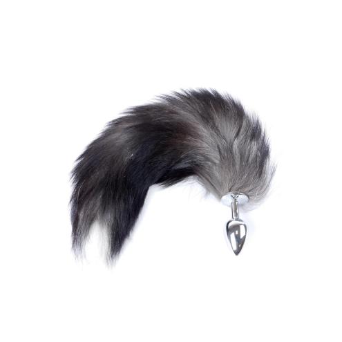 Анальная пробка с хвостом Fox TAIL Black XXL