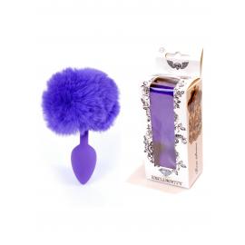 Анальна пробка Jawellery Silikon PLUG Bunny-Tail Purple